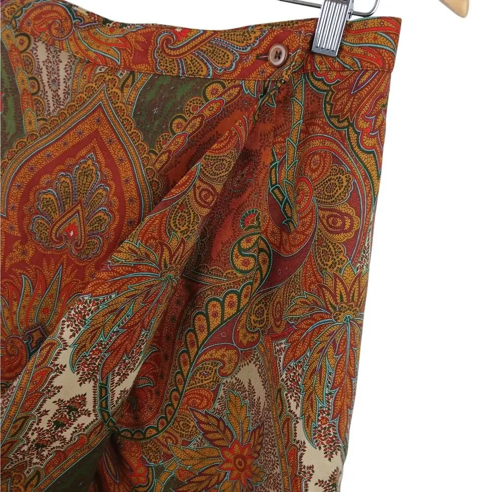 Carlisle VTG SZ 12 (Runs Small) 100% Wool Moody Wrap Style Pencil Skirt Lined